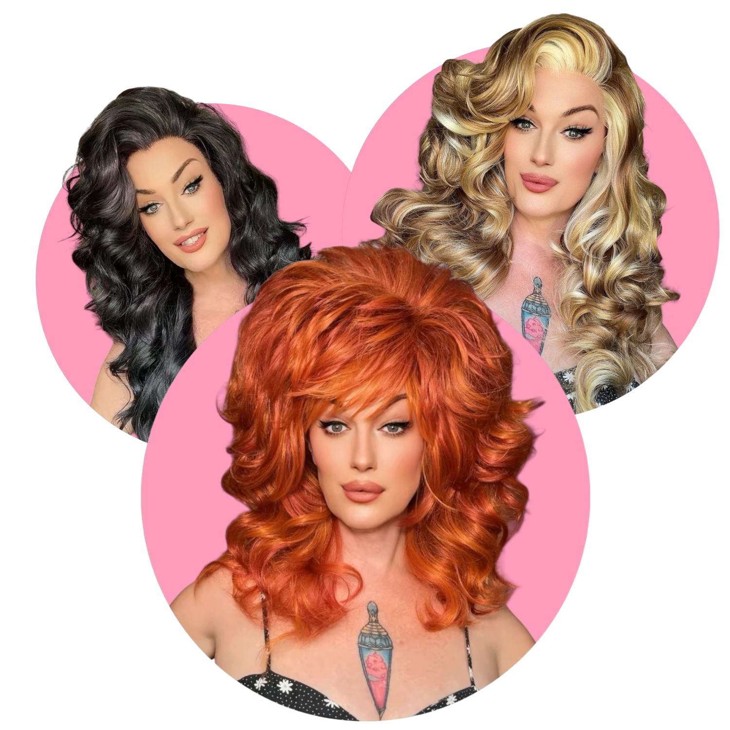 Drag queen wigs collection Wig Takeout shop all